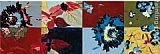 Leaves Paintings - Flowers & Leaves I by Jaquiel